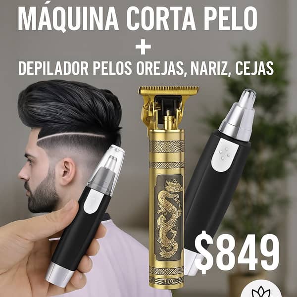 Maquina de cortar pelo + Maquina Corta pelo orejas, nariz, cejas etc